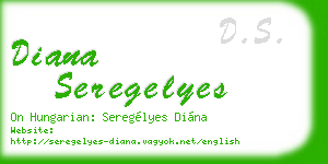 diana seregelyes business card